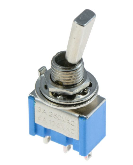 On-Off-On Mini Toggle Switch Flat Handle SPDT