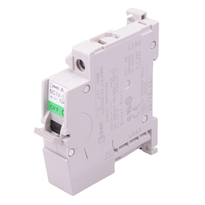 NC1V-1111-10AA IDEC 1-Pole 10A Miniature Circuit Breaker Hydraulic Magnetic DIN Rail