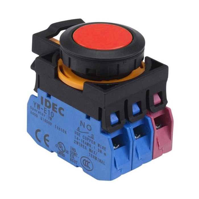 CW1B-A1E21R Red Maintained Push Button Switch 2NO-1NC IP65 IDEC