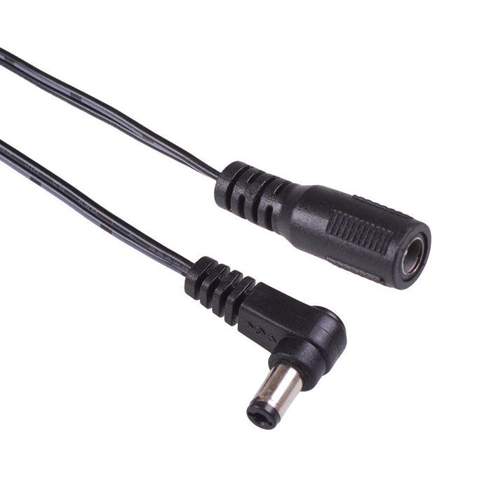 50cm Right Angle Male to Female 2.1mm x 5.5mm DC Extension Lead Connector