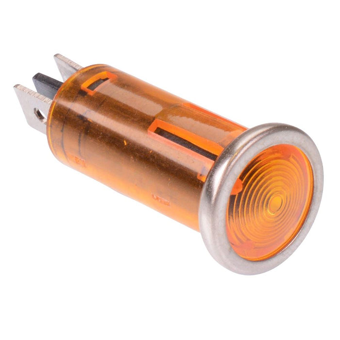 Amber 12V LED 12.5mm Panel Indicator Light