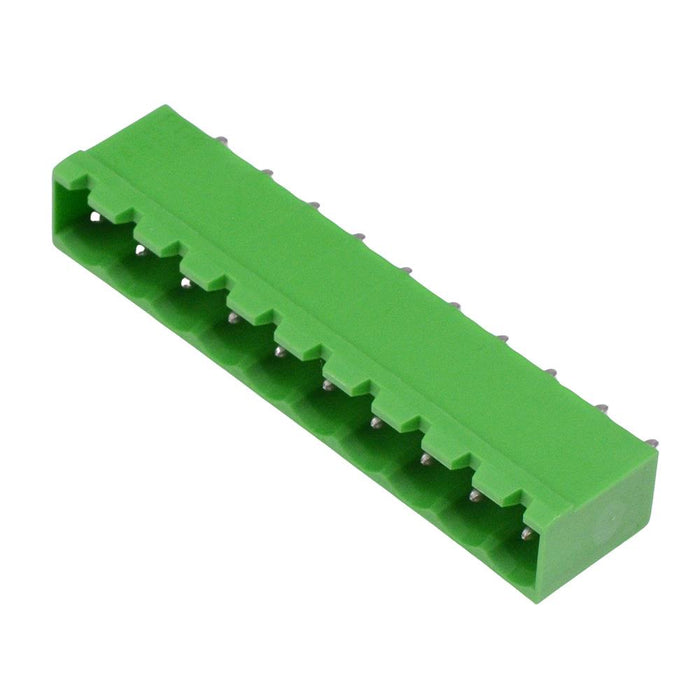 10-Way 5.08mm Vertical PCB Header Closed Ends Green 16A 300V