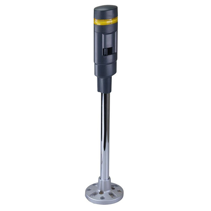 LD6A-1PZQB-Y Yellow Stack Light LED Tower with Sounder & Flasher Pole Mount 24VAC/DC IDEC