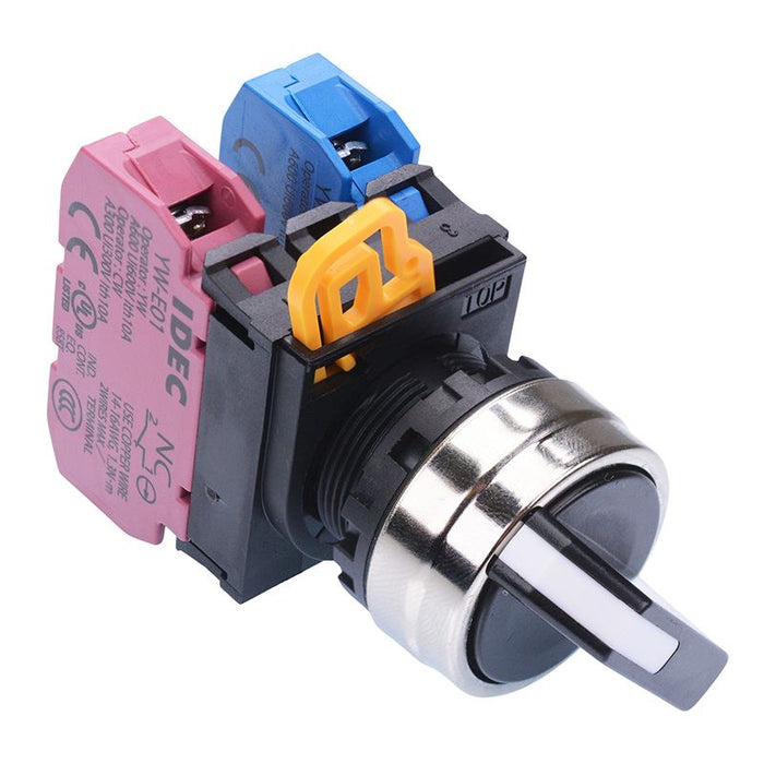 YW4S-3E11N1 22mm Metal Bezel 3 Position Maintained Selector Switch 1NO-1NC IP65 IDEC