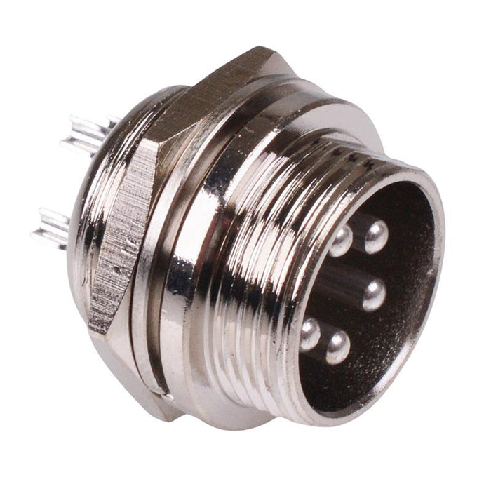 5 Way Male M16 Metal Circular Connector Socket 5A