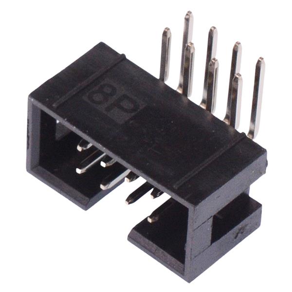 8-Way IDC Right Angle Pin Boxed Header 2.54mm