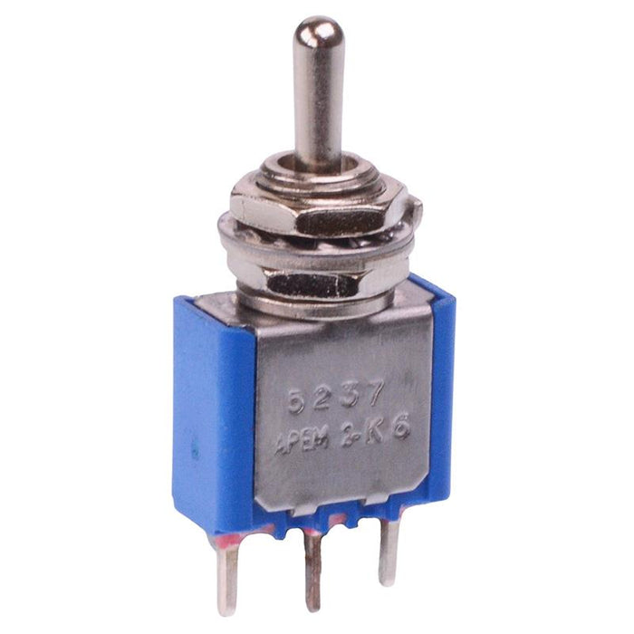 5237A16X372 APEM (On)-Off-(On) Momentary 6.35mm Miniature Toggle Switch SPDT 4A 30VDC