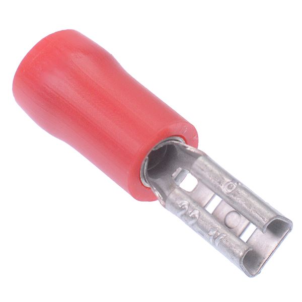 2.8mm Red Female Double Crimp Connector Terminal (Pack of 100) — Switch ...