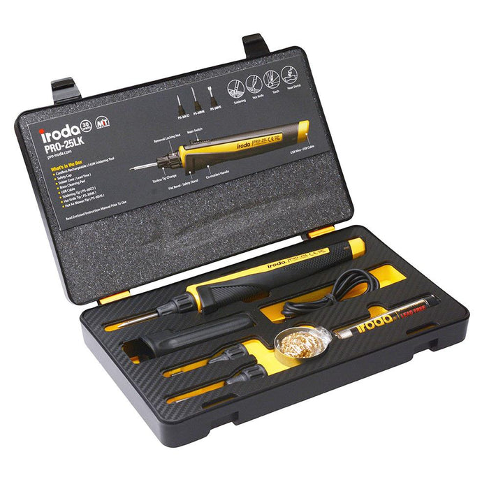 IRODA PRO-25LK Professional Rechargeable Soldering Iron Kit 30W ...