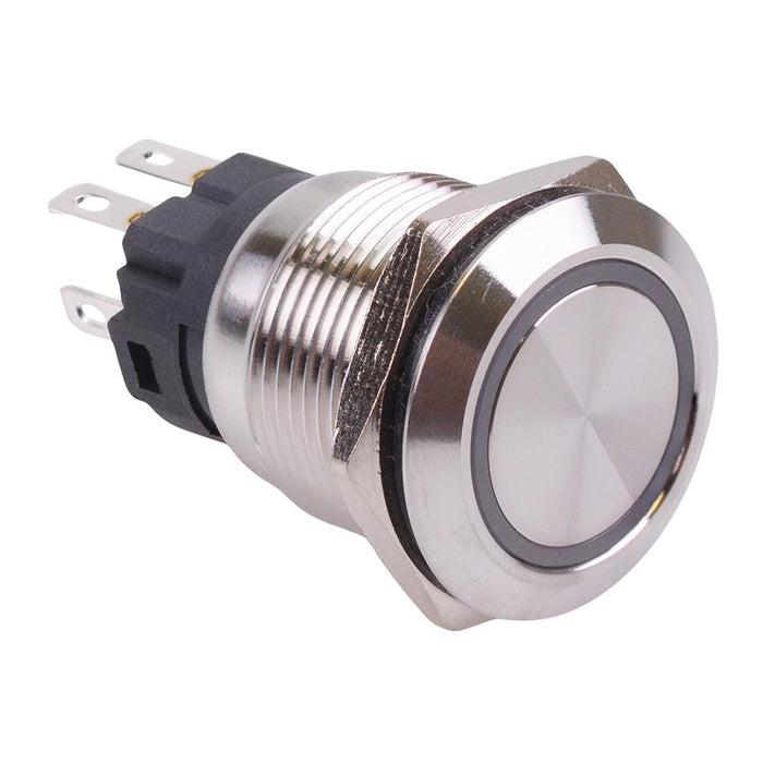 RGB Latching 19mm Vandal Resistant Push Button Switch 12V SPDT