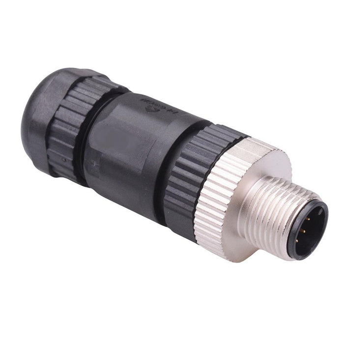 8 Way M12 Male Industrial Circular Connector IP67 4A 250V