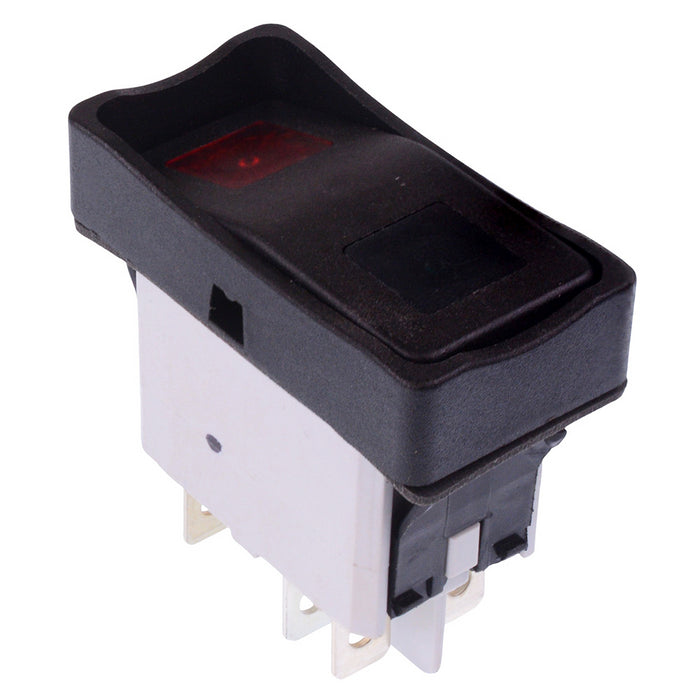 KG462A2KJA2836 APEM On-On Green / Red 24V illuminated Automotive Rocker Switch DPDT IP65