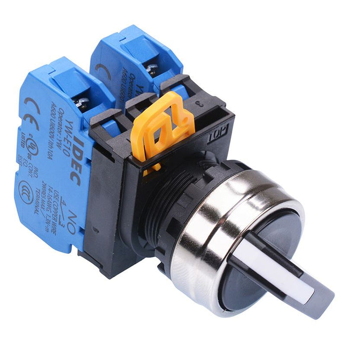 IDEC 22mm Metal Bezel 3 Position Maintained Selector Switch 2NO IP65 YW4S-3E20