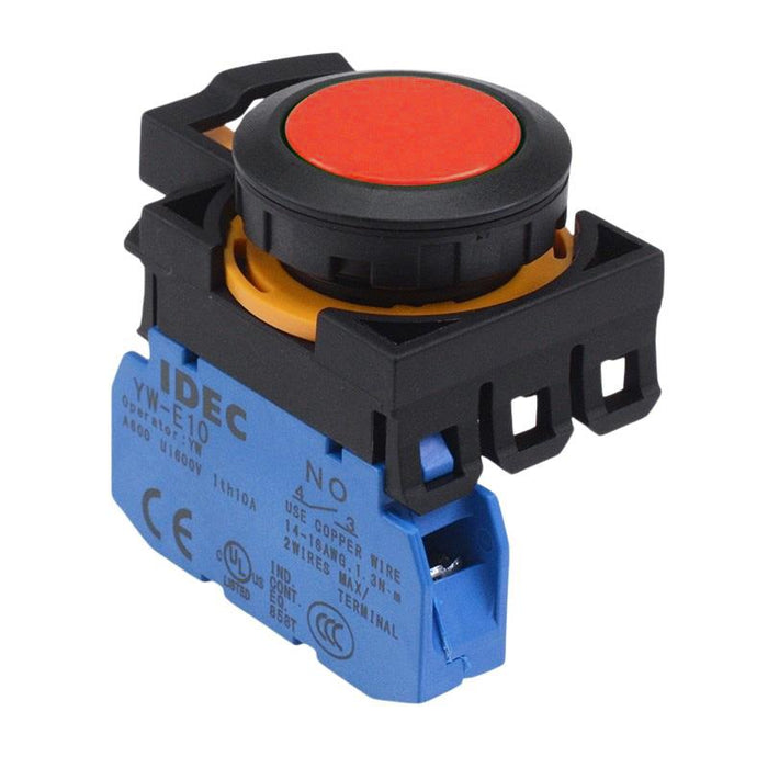 CW1B-A1E10R Red Maintained Push Button Switch 1NO IP65 IDEC