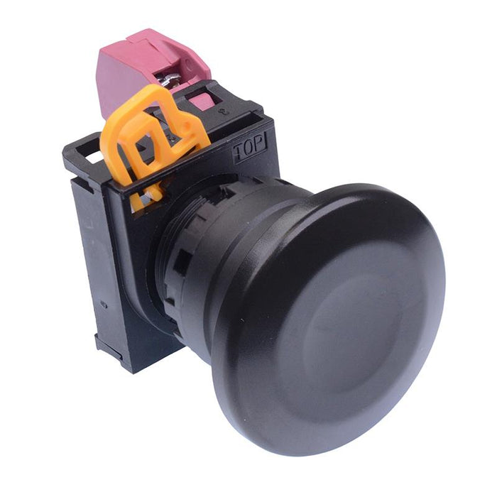 YW1B-M4E01B Black 22mm Mushroom Momentary Push Button Switch NC IP65 IDEC