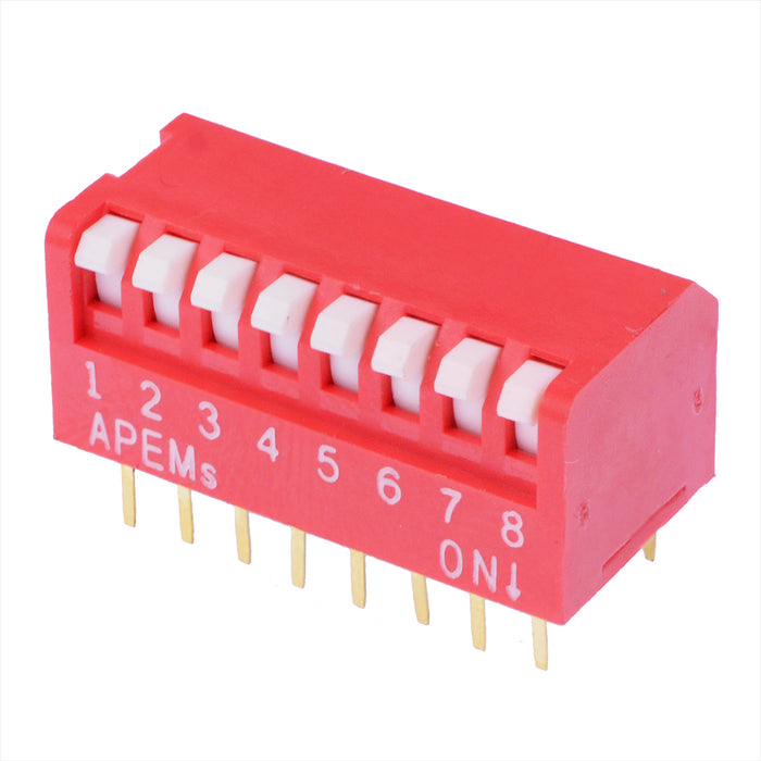 NDP08TV APEM 8-Way Piano DIP Switch SPST