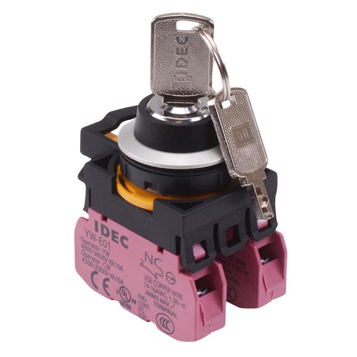 CW4K-3AE02 3 Position Metallic Maintained Key Switch 2NC IP65 IDEC