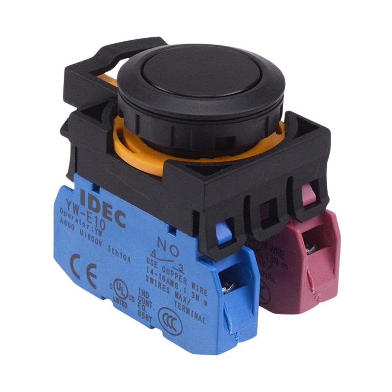 CW1B-M1E11B Black Momentary Push Button Switch 1NO-1NC IP65 IDEC ...