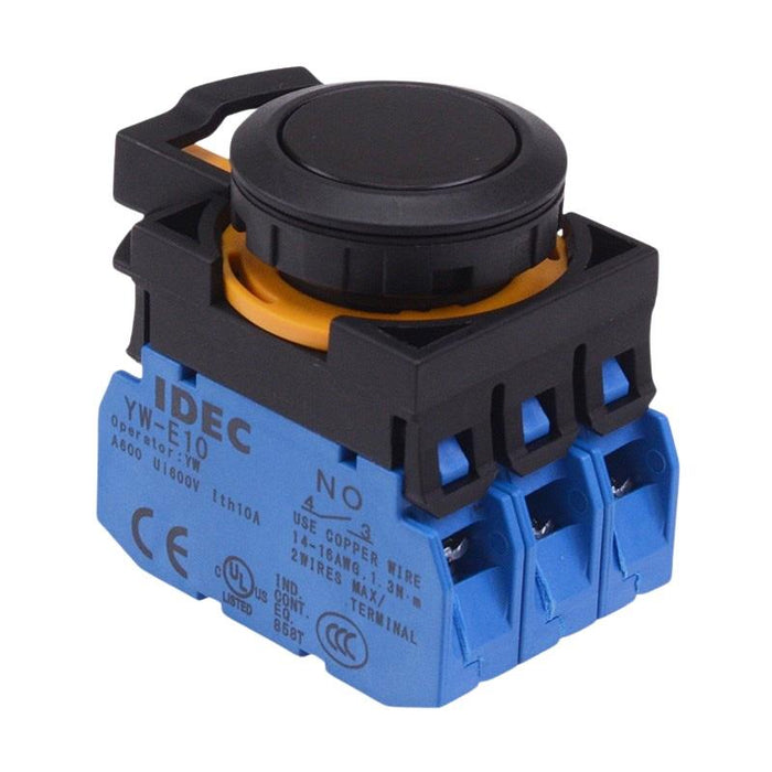 CW1B-M1E30B  Black Momentary Push Button Switch 3NO IP65 IDEC