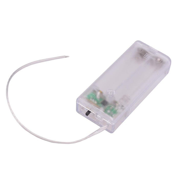 AA x 2 Clear Enclosed Battery Holder with Switch