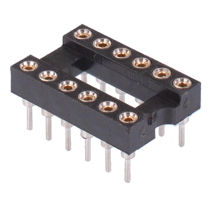 12 Pin DIP/DIL Turned Pin IC Socket Connector 0.3" Pitch