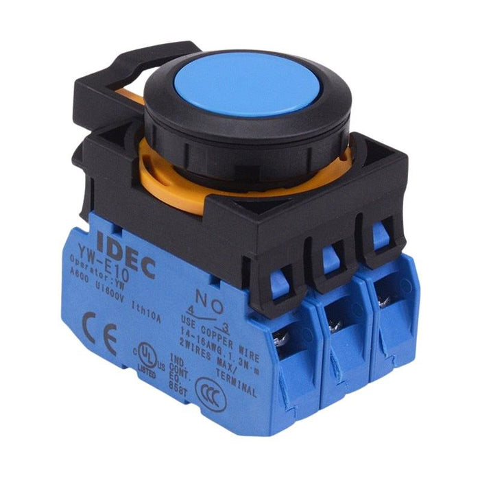 CW1B-M1E30S Blue Momentary Push Button Switch 3NO IP65 IDEC