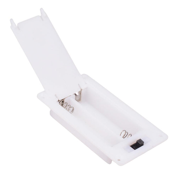 AAA x 2 Hinge White Battery Holder with Switch