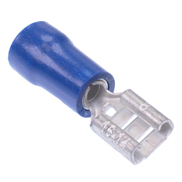 4.8mm Blue Female Double Crimp Connector Terminal  (Pack of 100)