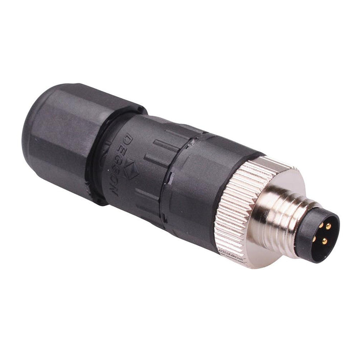 4 Way M8 Male Industrial Circular Connector IP67 3A