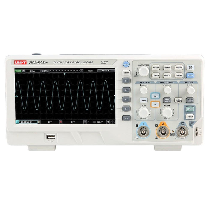 UTD2102CEX+ Digital Storage 2 Channel Analog Oscilloscope 100MHz Uni-T