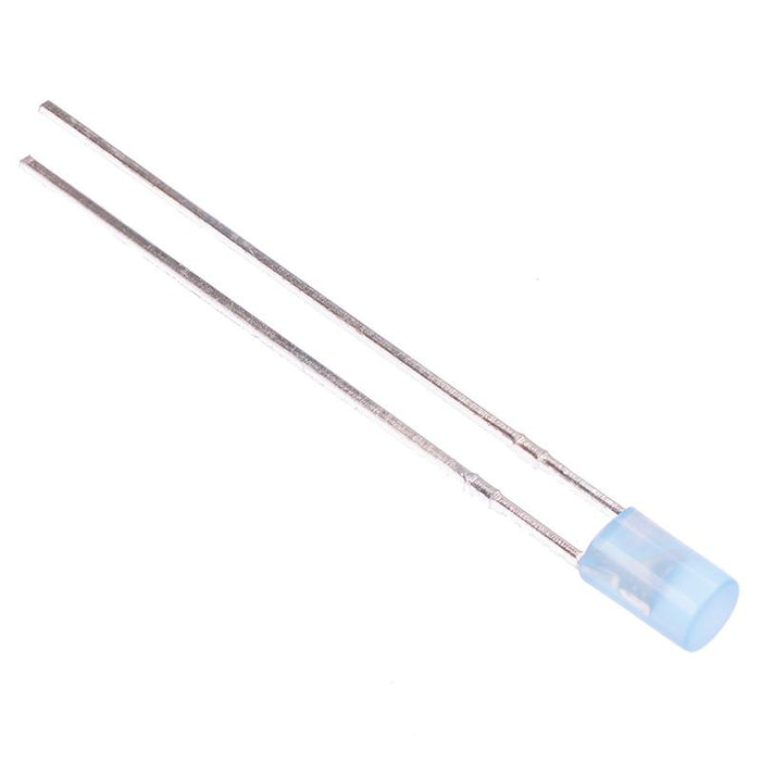 Blue 3mm Diffused Cylindrical Flat Top LED 350mcd — Switch Electronics