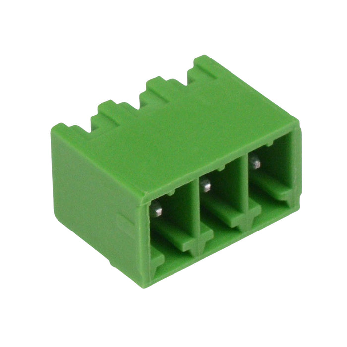 3-Way 3.81mm Vertical PCB Header Closed Ends Green 10A 300V