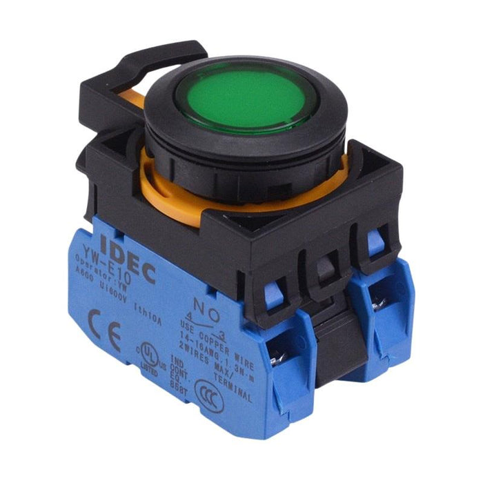 CW1L-M1E20Q4G Green 24V Illuminated Momentary Push Button Switch 2NO I ...