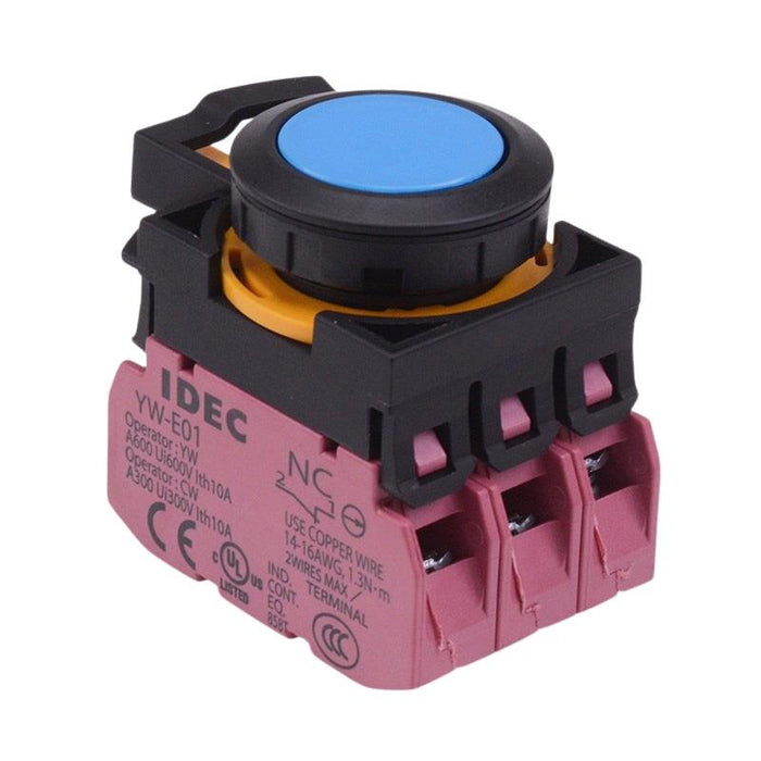 CW1B-M1E03S Blue Momentary Push Button Switch 3NC IP65 IDEC