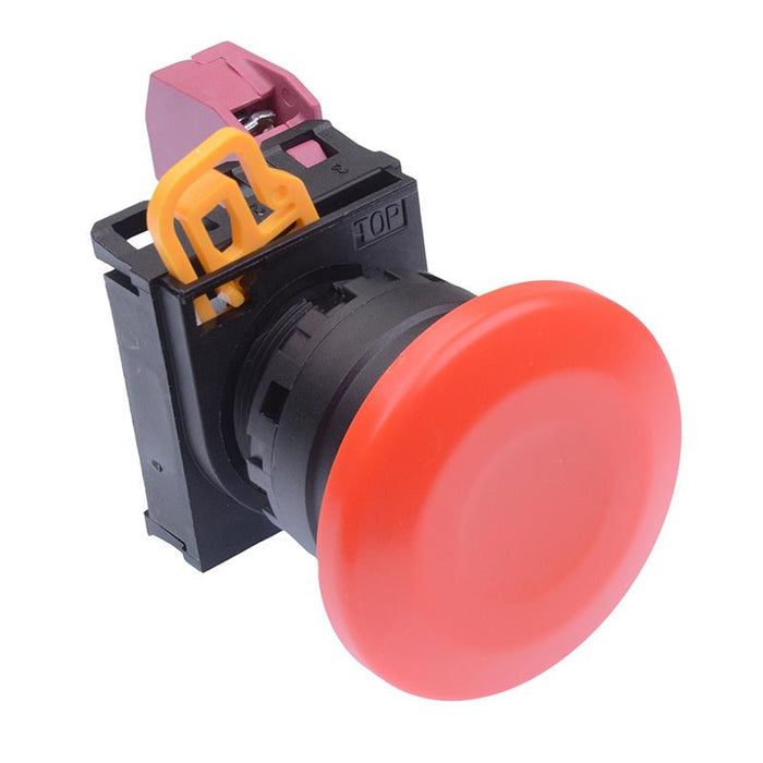 IDEC Red 22mm Mushroom Maintained Push Button Switch NC IP65 YW1B-A4E01R