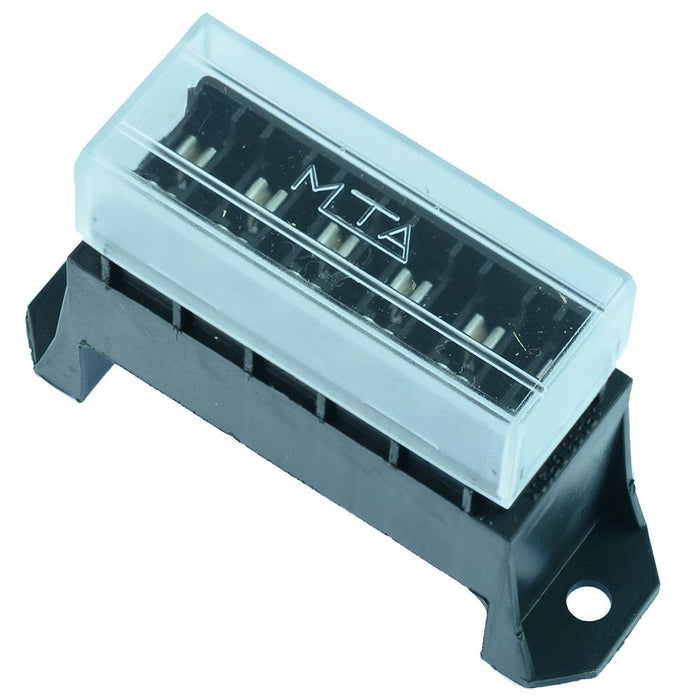 6 Way Standard Blade Fuse Holder Box - Underside Terminals