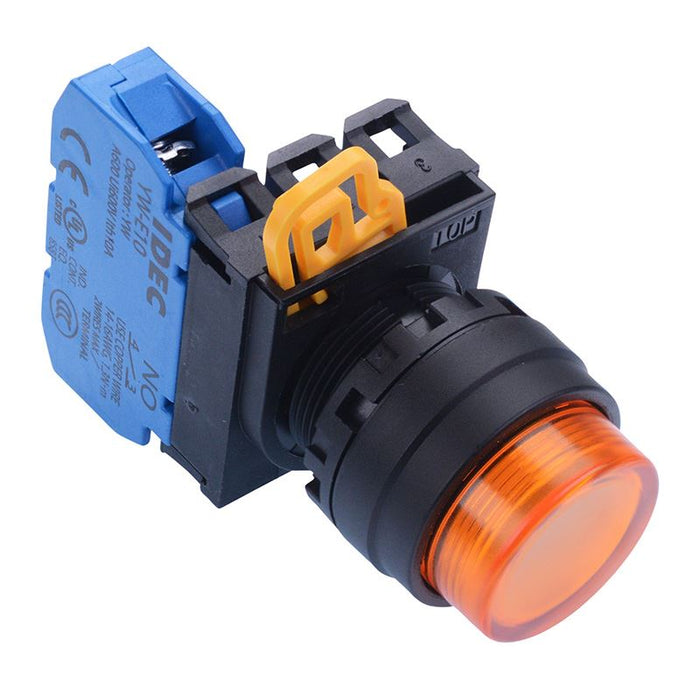 YW1L-M2E10Q0A Amber 22mm Momentary Push Button Switch NO IP65 IDEC