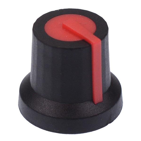 Red Soft Touch 6mm Splined Knob K87MAR