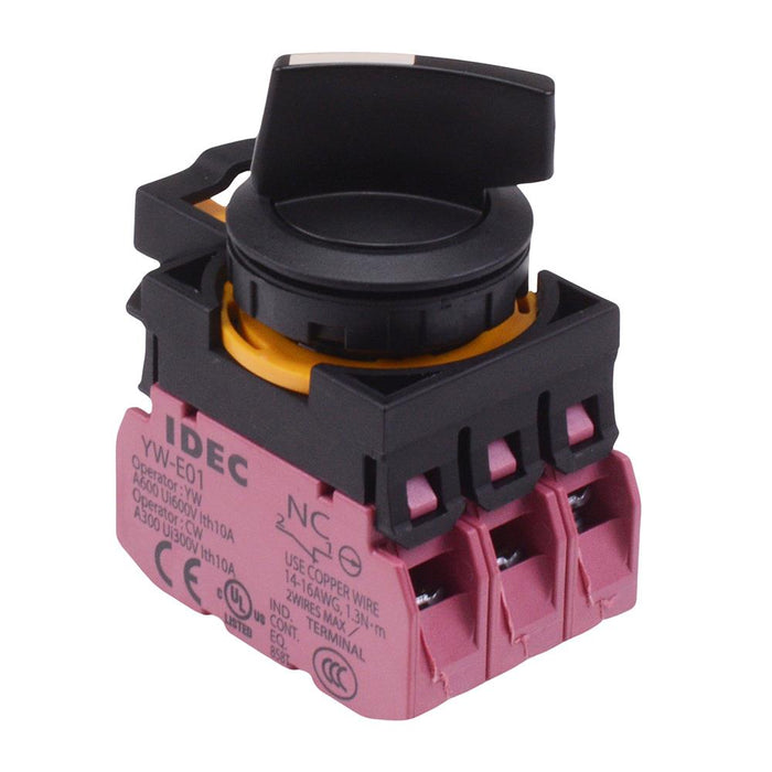 CW1S-2E03 2 Position Selector Switch3NC IP65 IDEC