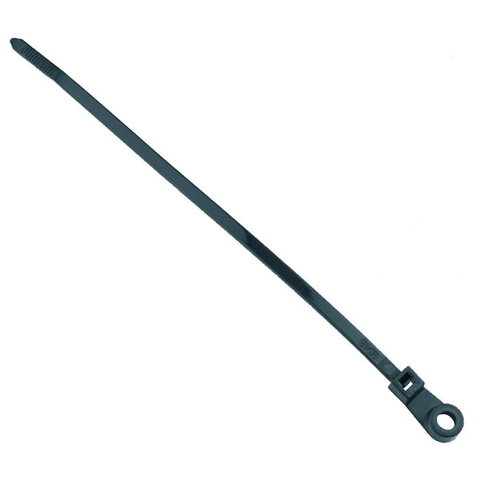 Black Screw Mounted Cable Tie 4.8 x 370mm (Pack of 100)