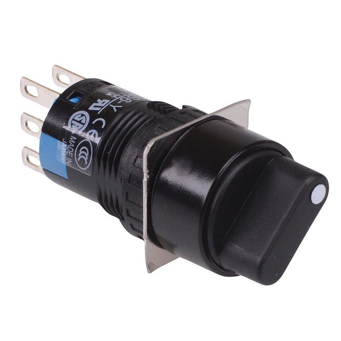 AS6M-2Y2PC 2 Position 16mm Latching Round Selector Switch DPDT IDEC