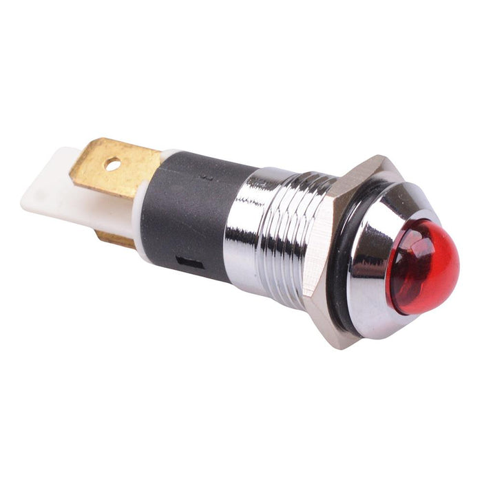 Red LED 14mm Metal Panel Indicator 12V