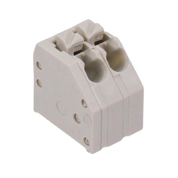 2-Way 3.5mm 45° Screwless Push-In PCB Terminal Block Grey 6A 300V ...