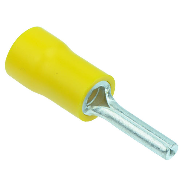 Yellow 14mm Pin Terminal Crimp Connector (Pack of 100)