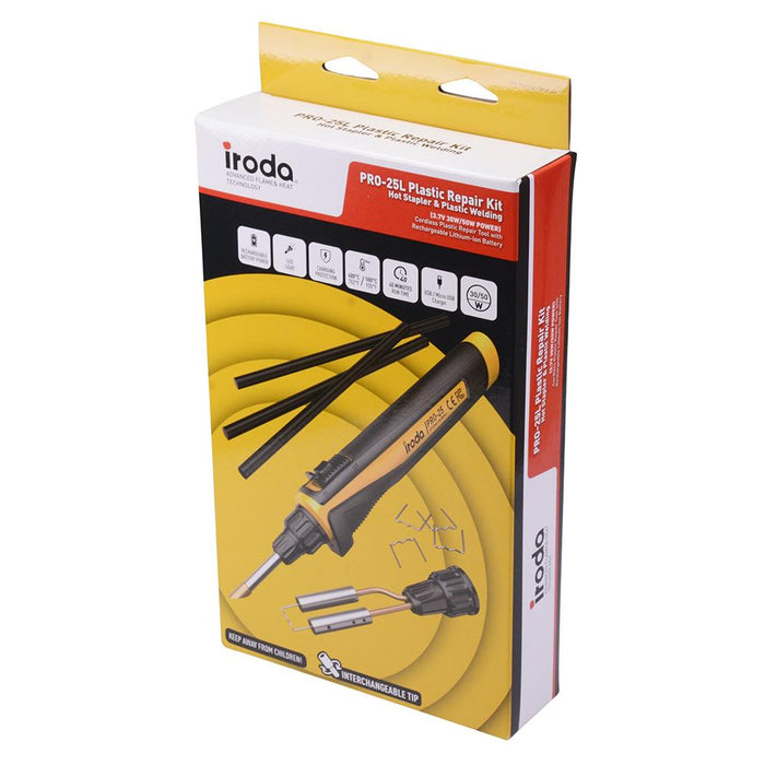 IRODA PRO-25LPK Professional Rechargeable Plastic Welding Iron Kit 30W