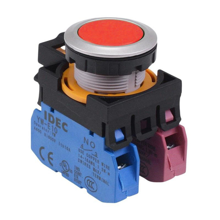 CW4B-A1E11R Red Metallic Maintained Push Button Switch 1NO-1NC IP65 IDEC