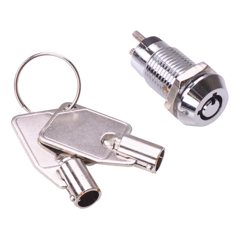 On-Off 12mm Metal Key Switch SPST 1A — Switch Electronics | Your One ...