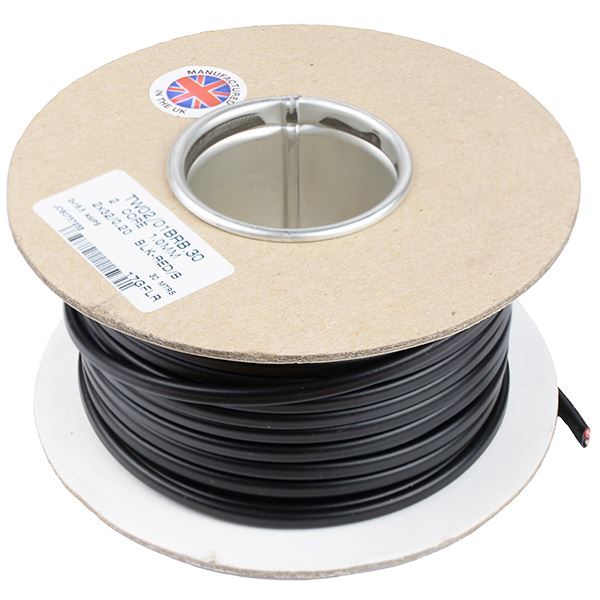 1mm² 2-Core Flat Twin Thin Wall Cable 32/0.2mm 30M