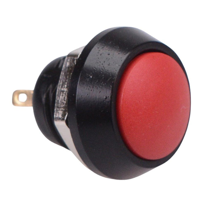 Red Off-(On) Black Momentary Vandal Resistant Push Button Switch 2A SPST