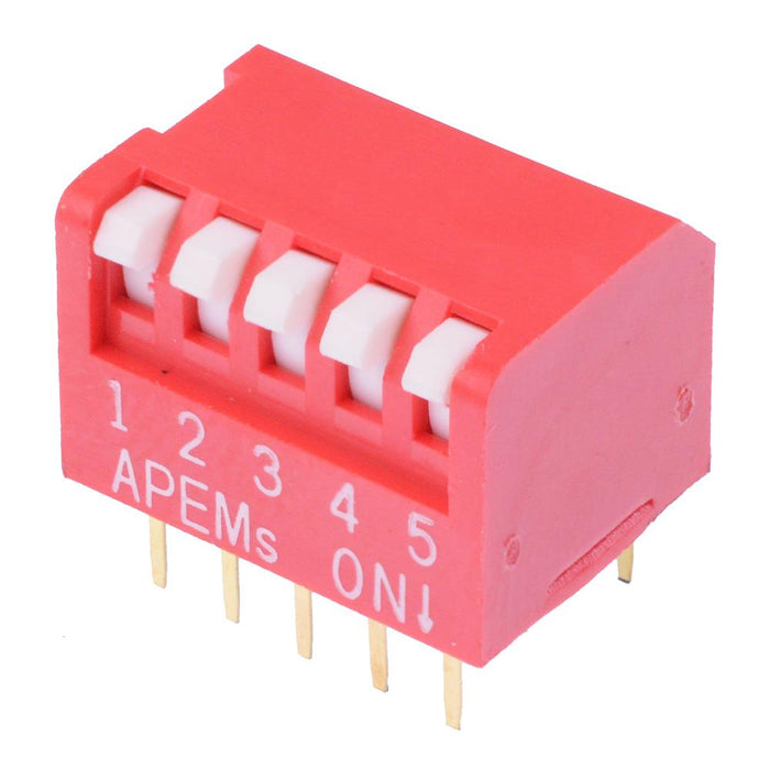 NDP05V APEM 5-Way Piano DIP Switch SPST